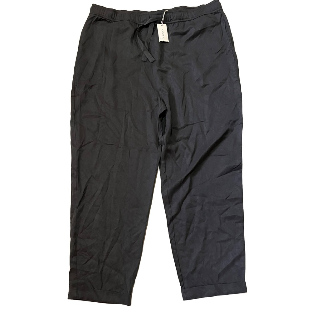 Cozy Earth Men's Linen Cuffed Gray Black Joggers Sweatpants‎ Size XXL